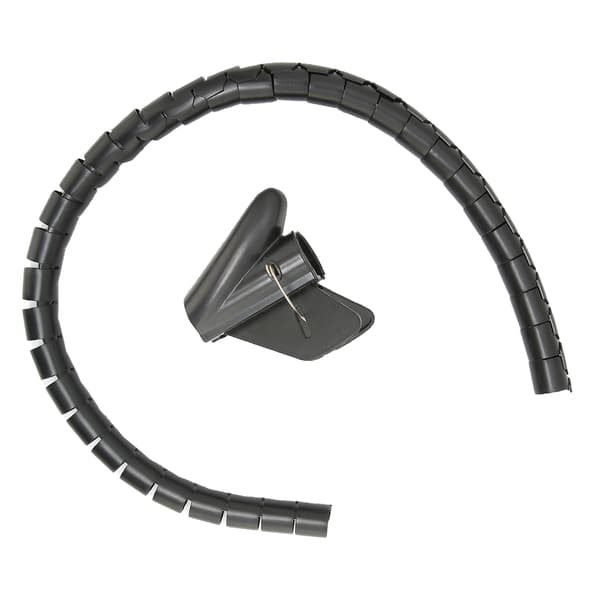 Kabelskydd Organizer Spiral Kabelhantering Lindningsrör Öppen Typ med Klämma 10 meter SvartDia16mm