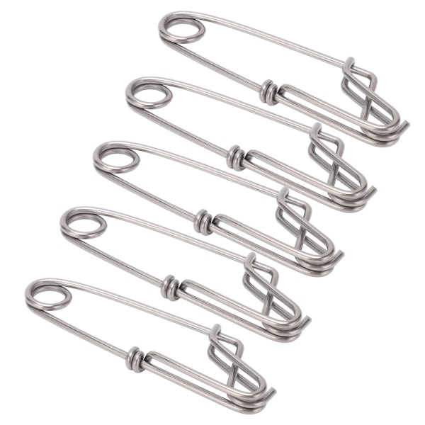 5 st/ set Longline Snap Clip Korrosionsbeständighet Float Line Tonfisk Clip för havsfiske2,6x100mm