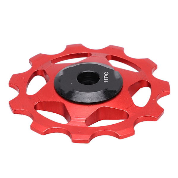 Fjellsykkel bakre derailleur trinse 11T bakre jockey hjul guide trinse trinselager beslag spenningshjul rød