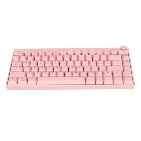 82-tasters mekanisk tastatur RGB-bakgrunnsbelysning ABS tre-modus spilltastatur med knott for Windows for IOS for AndroidBlue Switch