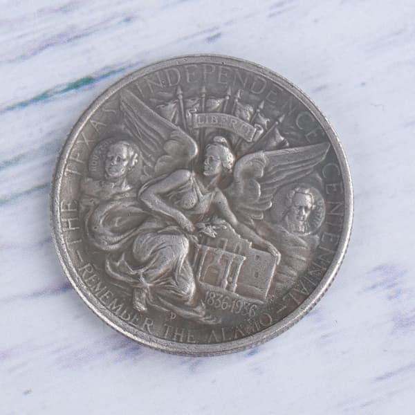 USA 1936 D Texas Messing Sølv Dollar Vintage Mindesmønt