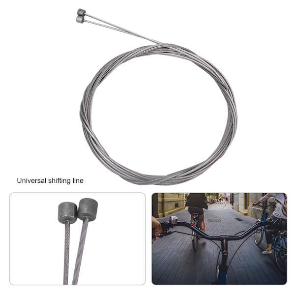 2 stk Rustfritt stål Sykkel Bremse Shifter Kabel Sykkel Gear Inner Wire Core Sykkeltilbehør KitUniversal