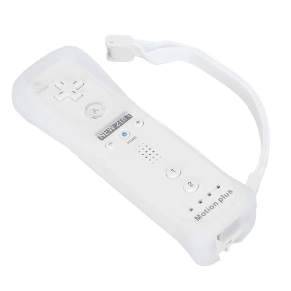 Fjernkontroll Vibrasjonslydfunksjon Spillhåndtak Spillkonsolltilbehør med Motion Plus for Wii U Hvit