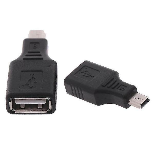 2x Usb 2.0 Naaras Mini Usb Uros Pistoke Otg Host Sovitin Muunnin Liitin-B2