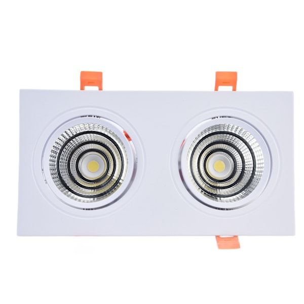 2x7W COB Downlight 6000K 100-264V Justerbar Downlight Indbygget Loftslampe med LED-driver til Soveværelse