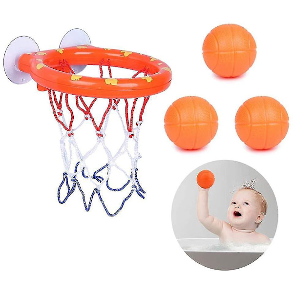 Mini Basketballkurv, Sjov Basketballkurv til Badeværelset, Badelegetøj Mini Basketball Sugekop Dunker Kompatibel Med Badeværelseslegetøj til Babyer, Babybadekar, Vand