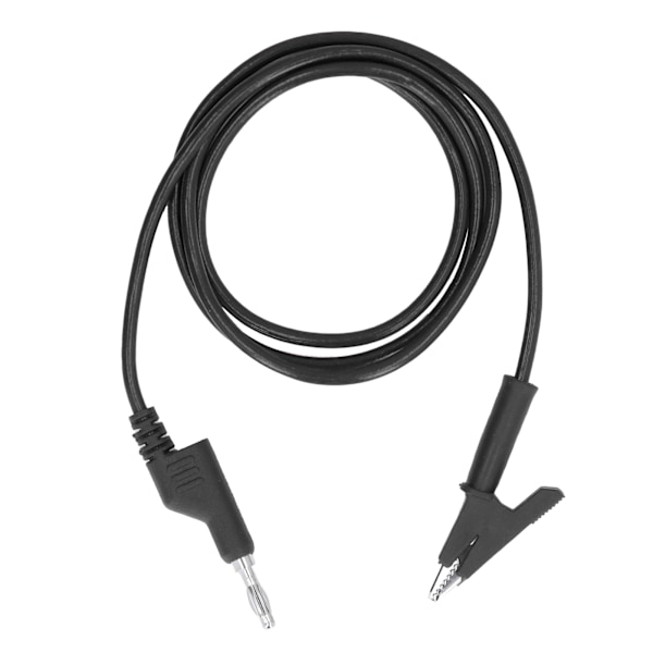 Krokodilleclips-testledninger Bananstikledningskabel Fleksibel til elektrisk test J.70035-1 4 mm Sort