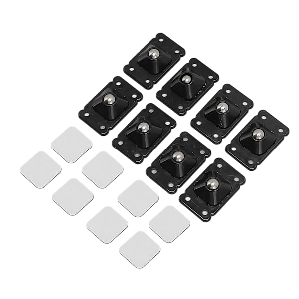 Mini Caster Wheels Adhesive 360 Degree Rotation Roller Wheels for Mini Furniture Storage Box Black