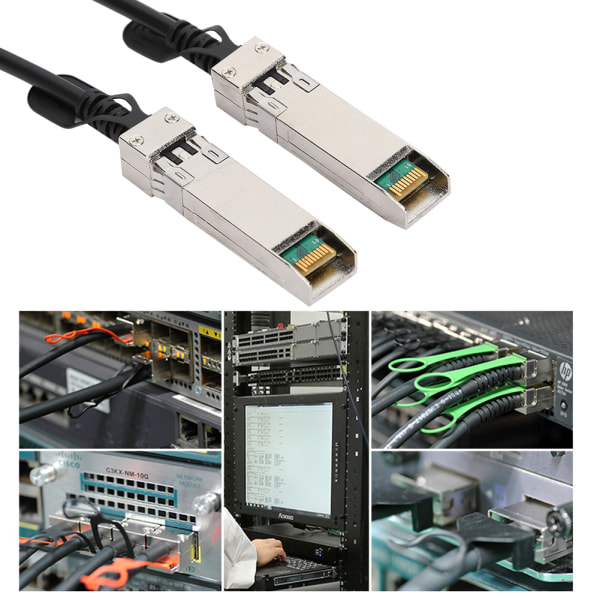 PVC SFP til SFP DAC 25 Gbps Kabel Sort Til routere Firewalls Netværkskort Transceivere