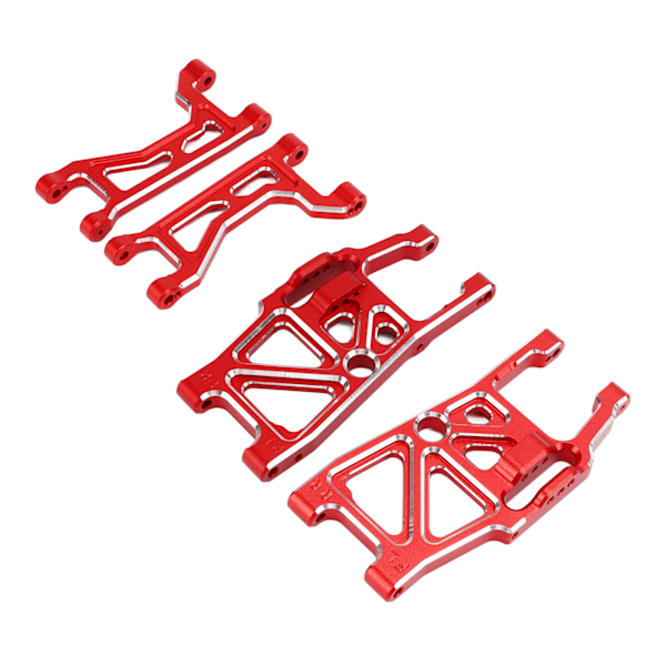 Alumiiniseos etu- ja takaylä- ja alatukivarret Traxxas 1/10 MAXX 2.0 RC-autoon, punainen