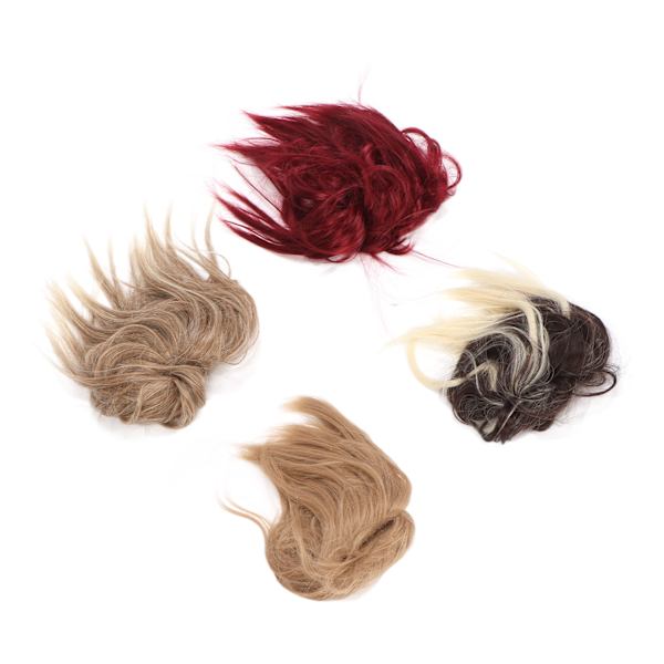 4 kpl naisten sotkuinen hiussämpylä eri väreissä luonnollinen pörröinen poninhäntä Scrunchies hiuspalat