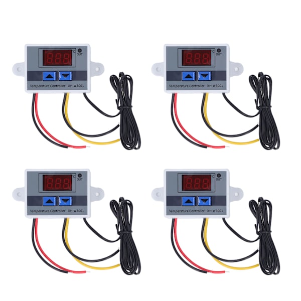 4 stk temperaturregulator digital display temperaturregulator ‑50℃ til 110℃ 110‑220V 1500W