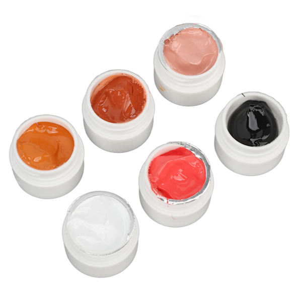 6 färger pärlemor nagelgel gnistrande glänsande högpigmenterad långvarig reflekterande glitter ritning gellack
