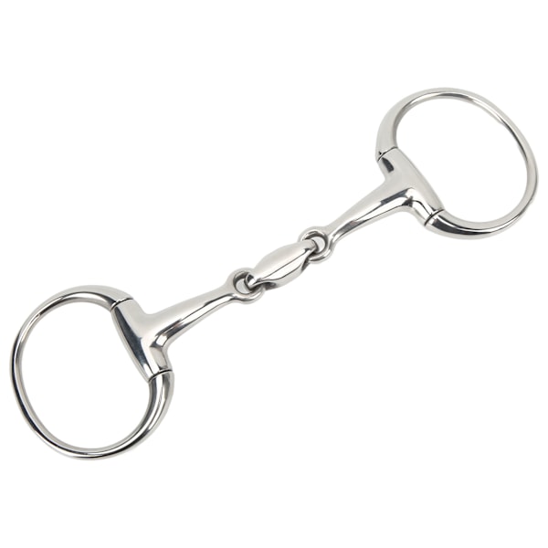 125mm Heste Mundbid i Rustfrit Stål O-Ring Heste Snaffle Bid Anti Bidning Løs Ring Snaffle til Hestegård