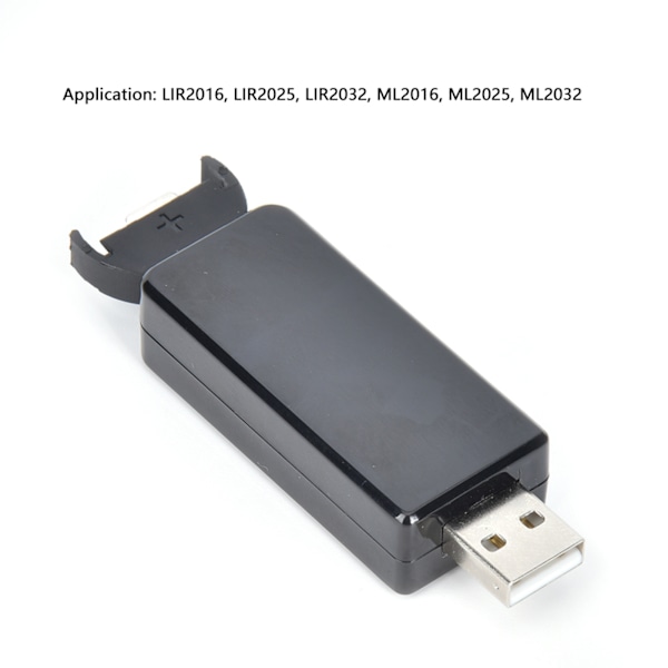 USB-knapbatterioplader 4.2V til LIR2032 LIR2025 LIR2016-batteri med indikatorlys