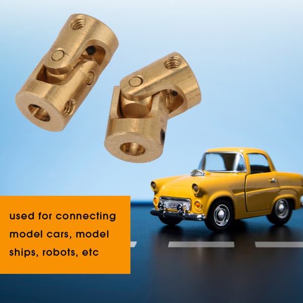 2st Axelkoppling Motorkontakt DIY Styrning Mässing Universal Joint 3*3mm