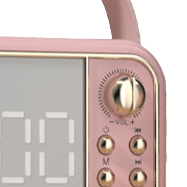Retro bärbar Bluetooth-högtalare trådlös mini Bluetooth-högtalare klassisk retro musikspelare ljudstereo rosa