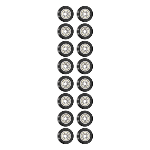 48PCS 3D-skriver remskivehjulsett Stabilt lav friksjon POM Presis stålremskivehjulsett for trykkeri Svart