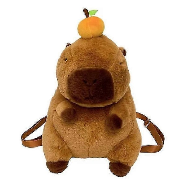 Plys taske rygsæk formet som capybara, plys rygsæk A