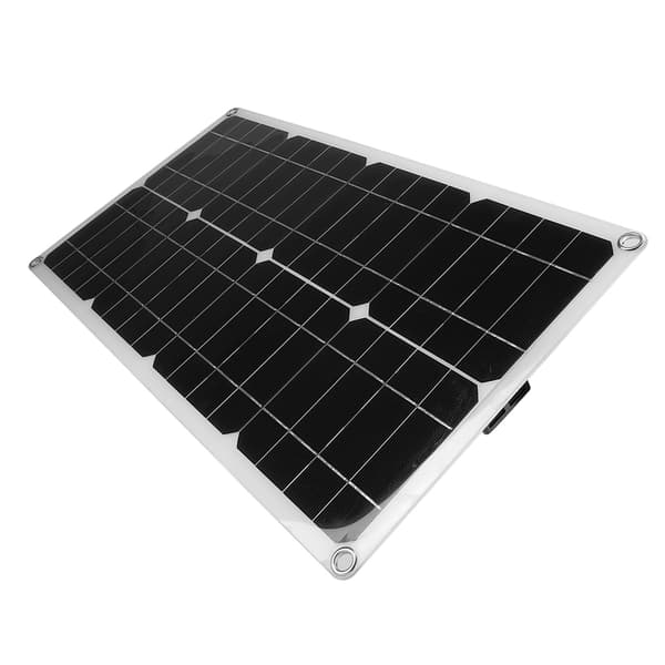 25W Dubbel 5V USB Flexibel Solpanel Kit med Enkristaller för Billaddare och Kontroller