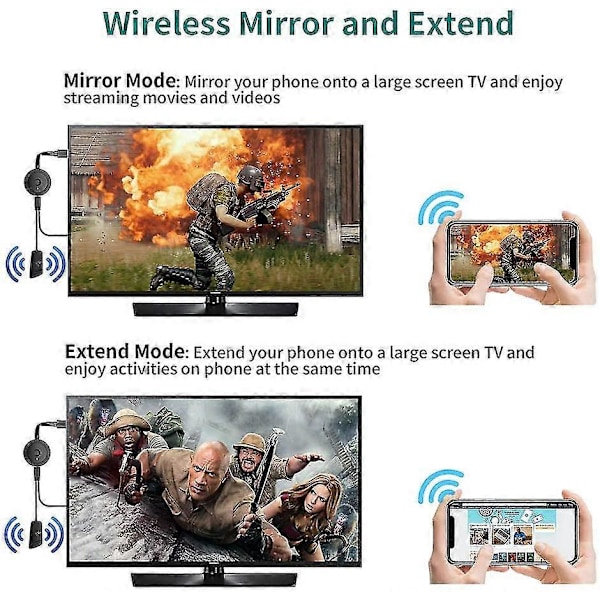 Wifi Display Dongle Trådlös HDMI Display Adapter 1080p HD Skärm