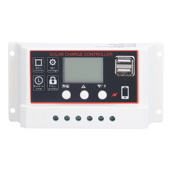 Batteri Solar Controller Lithium Controller Enkel Beskyttelsesfunktion Fotovoltaisk Controller 10A