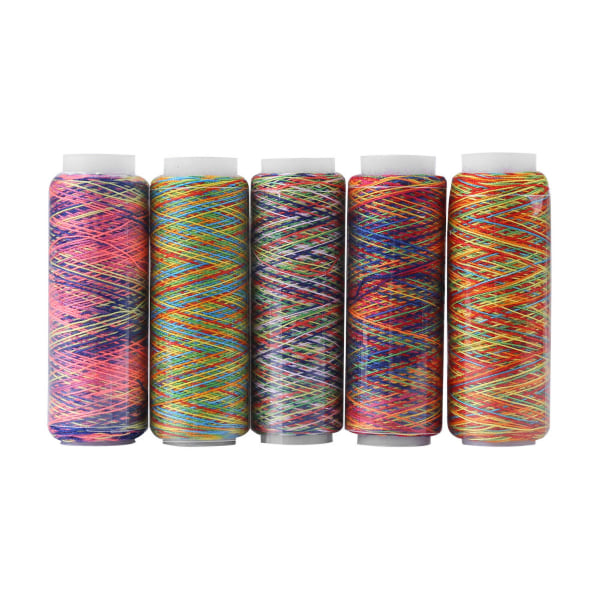 5 stk Multicolor Gradient Syning Quiltning Broderitråd Spoler Beklædningsgenstand tilbehør