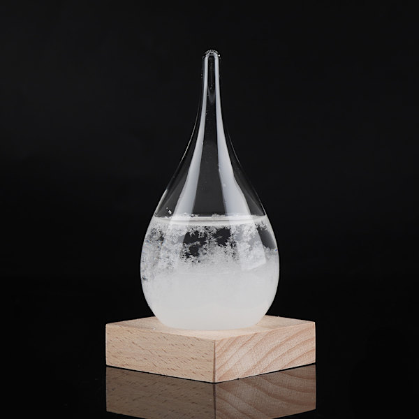 Storm Glass Creative Drop-formet Storm Glass Flaske Desktop Vejrstation Vejrudsigt