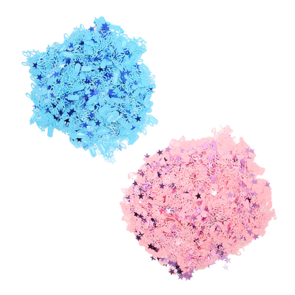 160 g Gender Reveal Confetti Udsøgt Blå Pink Sødt fodaftryk Gender Reveal bordkonfetti til babyshowerfest