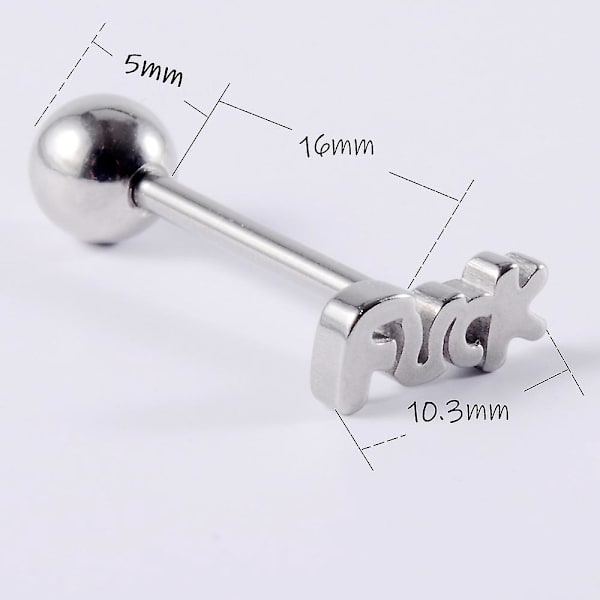 Set med 7 klara akrylretainer 16g för tragus, helix, läpp och broskpiercingar