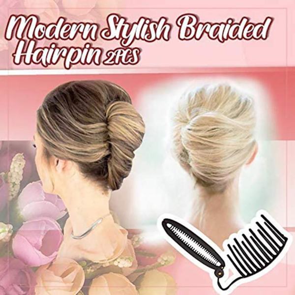 2st Quick French Twist Hårnål Kvinnor gör-det-själv-hårstyling Updo Bulle-kamklämmor