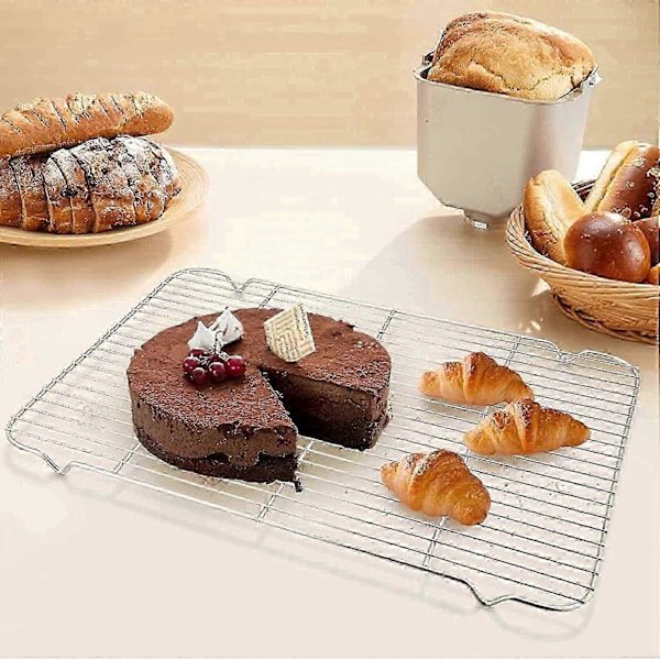 Kølegrill i rustfrit stål, stærke linjer, rustfri køkkenredskaber (23X17cm) 3 stk. 31X24CM