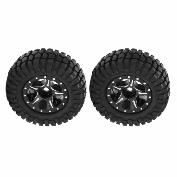 2PCS Aluminium Felger Dekk Sett for Axial SCX24 AXI00001 1/24 RC Crawler Bil Oppgraderingsdeler Svart