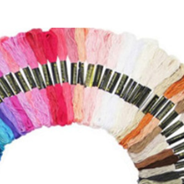 100 färger broderigarn polyester bomull mjuk färgglad broderigarn tråd för DIY hantverk armband