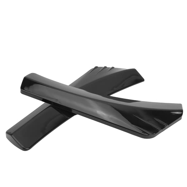 2 stk. blank svart støtfangerleppe diffuser splitter omslagsvinkel ripebeskytter universell for bil