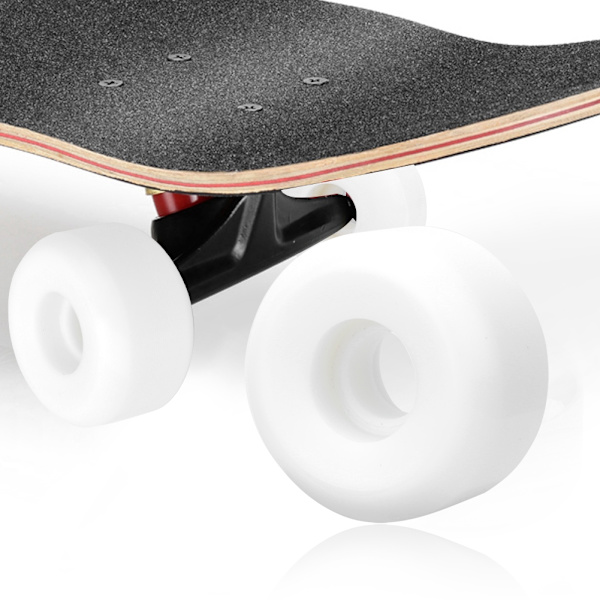4 STK MS2407 PU Hvid 102A/55D Hårdhed Skateboard Dobbelt Rocker Wheel Downspeed glidehjul