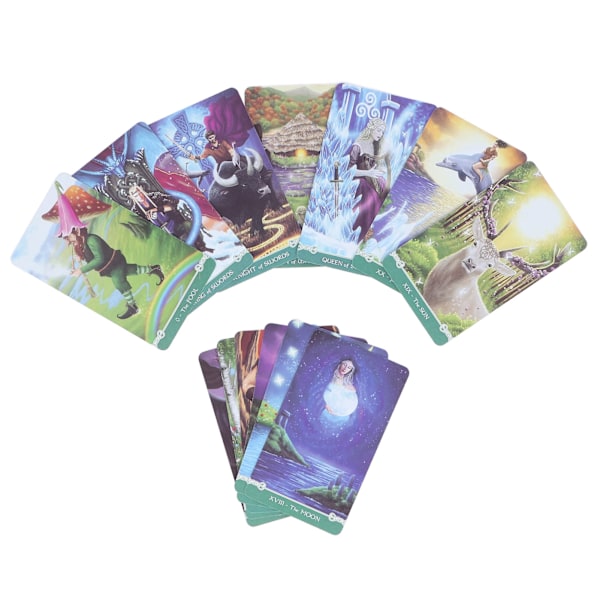 78-delad engelsk tarotkortlek i belagd pappersdivination, framtidsberättande spel för nybörjare