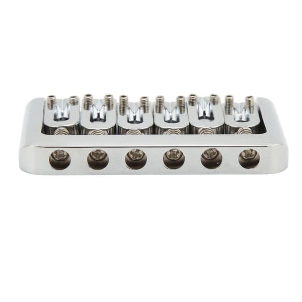 76mm Fast Hårdsvans Gitarrstall U-formad Strängavstånd Rullstall Sadel för Elgitarr Silver