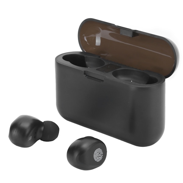 Trådlösa Bluetooth-hörlurar LED-digital display Touch Control Stereo InEar-hörlurar (X36 svart)