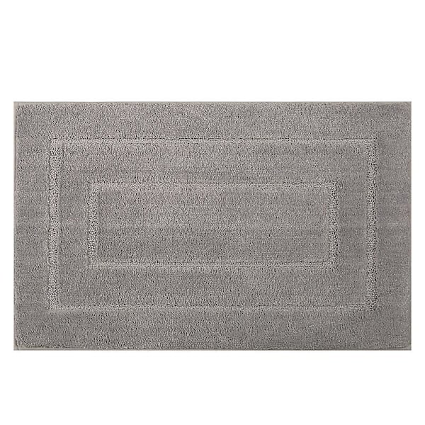 Pehmeä mikrokuitu liukumaton kylpymatto, vedenimevä, erittäin paksu, 50x80cm, harmaa, konepesu, suihkumatto