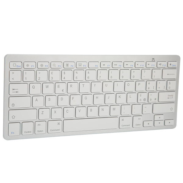 Trådløst tastatur Mini 78 taster Ultratynne bærbare hvite datamaskintastaturer for Android for OS X for IOS for WindowsItalian