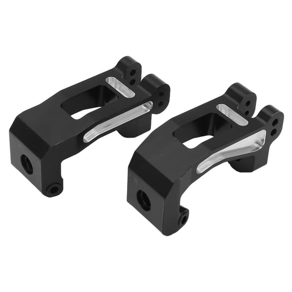 2 stk. RC Forreste Caster Blok C Nav Aluminiumlegering 1/8 til Traxxas Sledge Cart 95076‑4 Sort