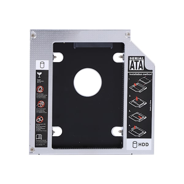 12,7 mm aluminium SATA HDD SSD-kapsling Hard Disk Drive Bay Caddy Optisk DVD-adapter for bærbar PC