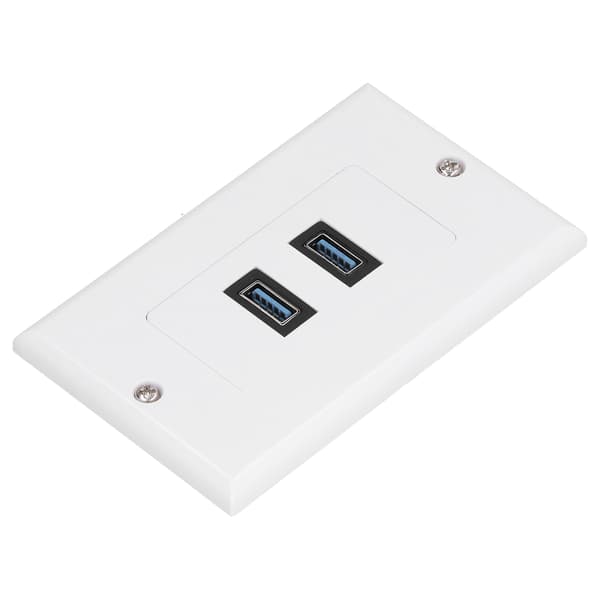 USB 3.0 Vægplade Dataoverførsel 2 Port USB 3.0 Komponent Komposit Vægpanel til Opladning