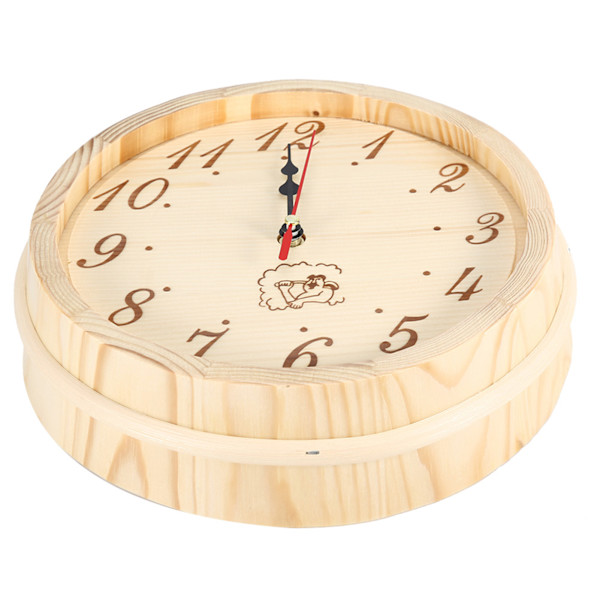23 cm Diameter Sauna Klok Veggmontert Treklokke for Saunarom, Hjemmekontor