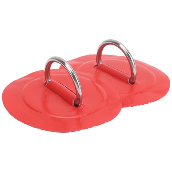 2 stk. oppustelig båd kajak D-ring pude patch PVC marine rustfrit stål fast spænde (rød)