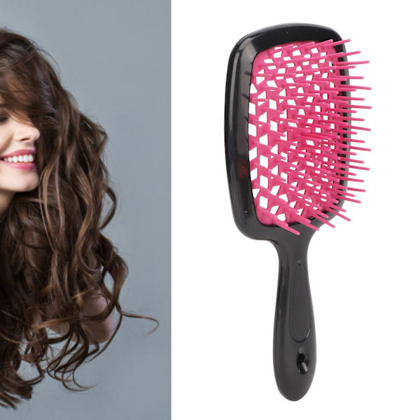 Snabbföna hårborste för professionell styling Rose Red