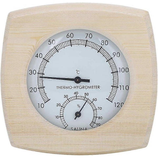 2025 Egnet Sauna Termometer og Hygrometer, Sauna Træ Termometer 2 I 1 Sauna Temperatur Fugtighedsmåler