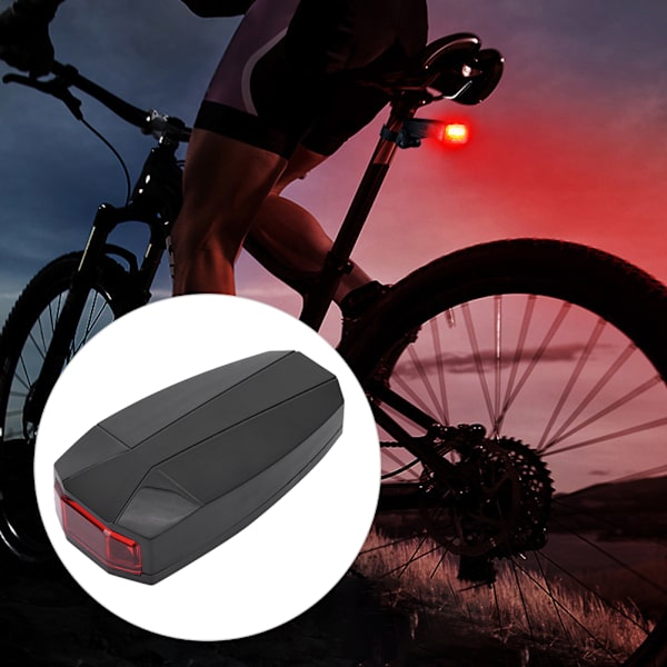 A6 USB latauspyörän takavalo Älykäs turvavaroitushälytys Pyörän yöajotarvikkeet