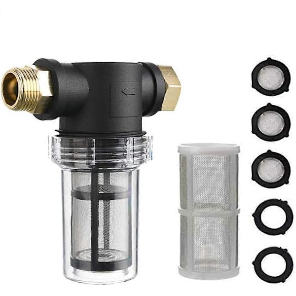 3/4\" Hageslange Sedimentfilter for Høytrykksspyler Sedimentfilterdyse for Utendørs Hagearbeid Vanninntaksfilter Trykk Hagefilter